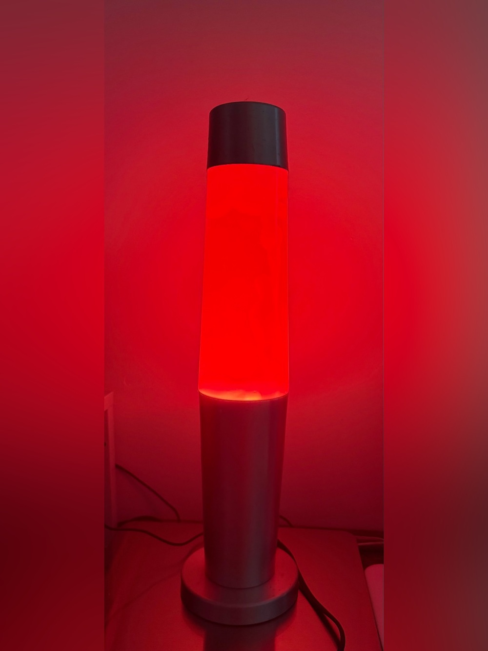 Hot Rock Lite Silver Lava Lamp with Red Wax & Pink Liquid Model 46500